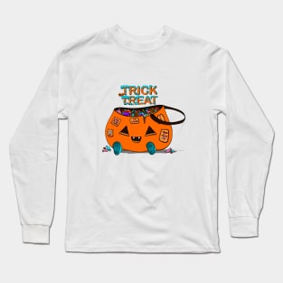 Trick or Treat Halloween pumpkin Long Sleeve T-Shirt